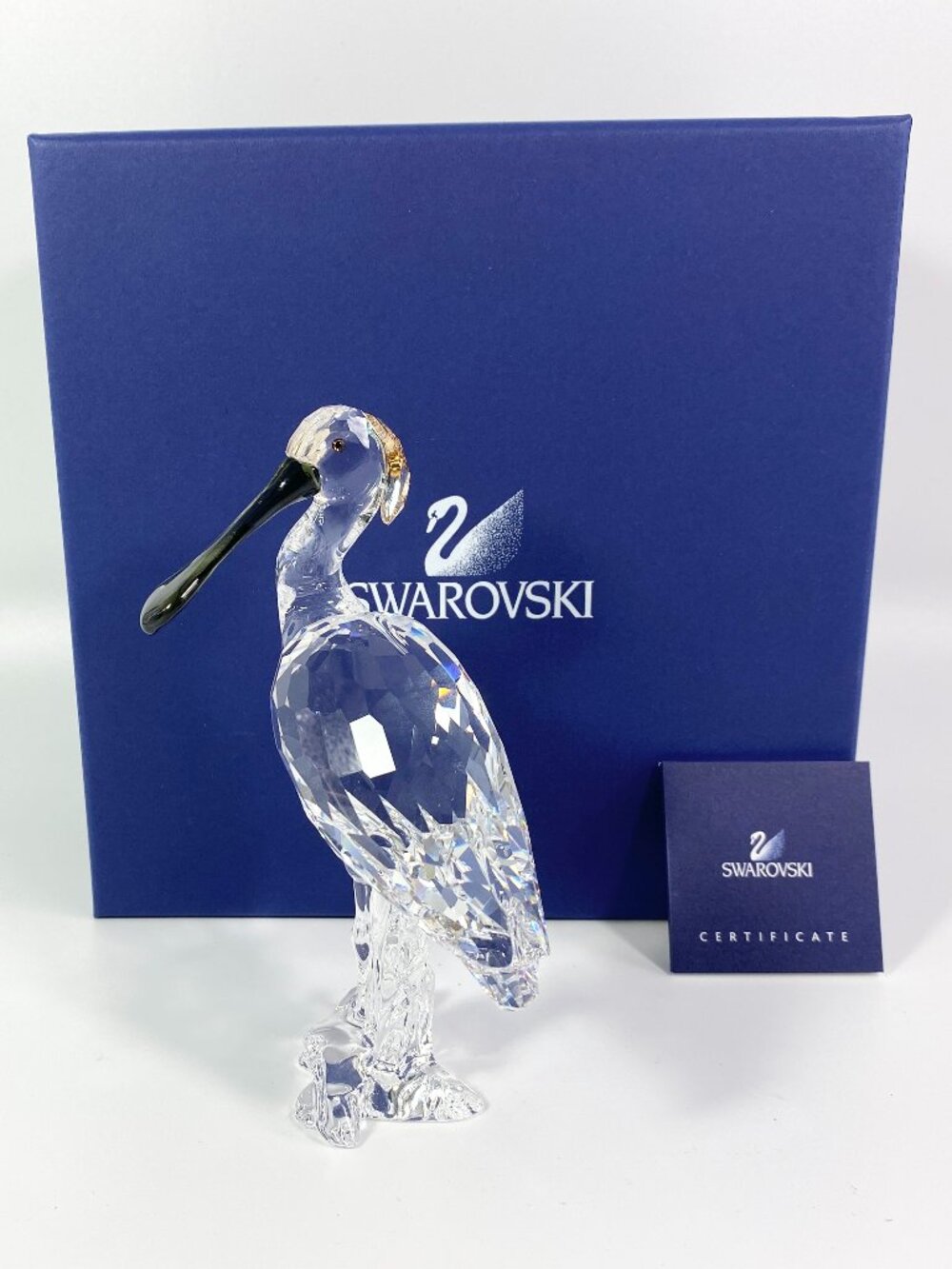 Swarovski Crystal Spoonbill large figurine # 931746 Feathered Beauties 2008
